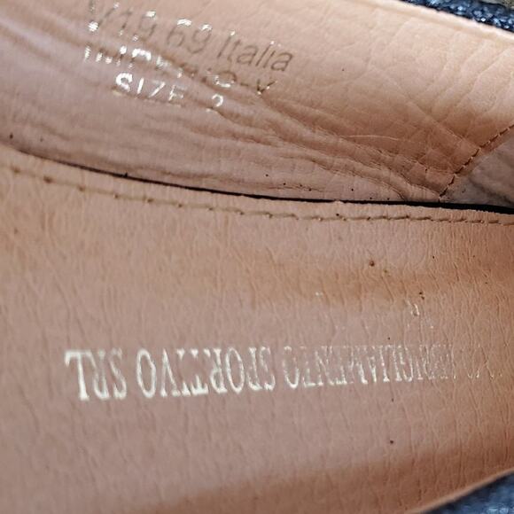 Versace Girls Shoes 2 Black Ballerina Imperio Rhinestones Flat Slip On Bow - Picture 14 of 16